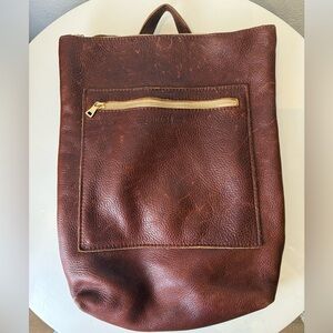 Portland Leather Goods Brown Leather Laptop Bag